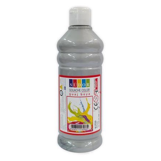 Tempera, 500 ml, Südor, metalovo strieborná
