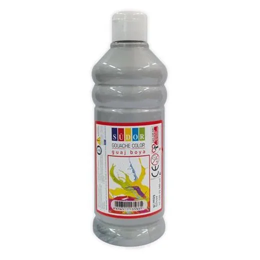 Tempera, 500 ml, Südor, metalovo strieborná