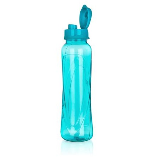 Fľaša, 610 ml, plastová, "Slim", svetlotyrkysová