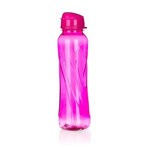 Fľaša, 610 ml, plastová, "Slim", ružová