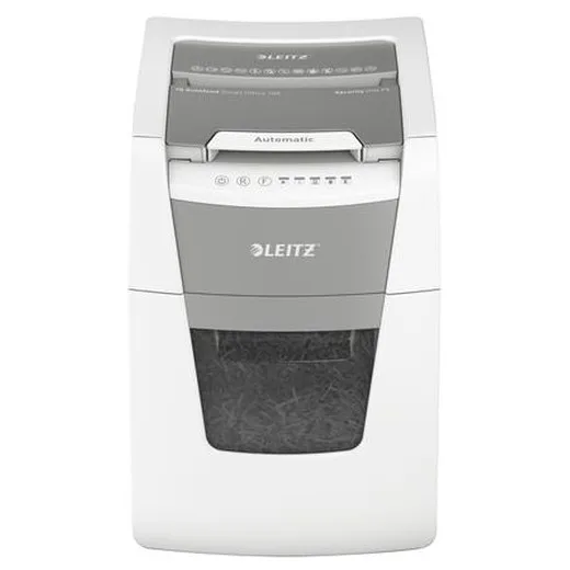 Skartovací stroj, mikrokonfety, 100 listov, LEITZ "IQ AutoFeed SmallOffice 100 P5 Pro"
