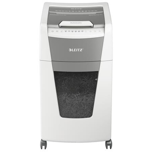 Skartovací stroj, mikrokonfety, 300 listov, LEITZ "IQ AutoFeed Office 300 P5 Pro"