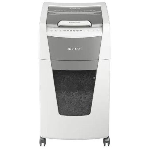 Skartovací stroj, mikrokonfety, 300 listov, LEITZ "IQ AutoFeed Office 300 P5 Pro"