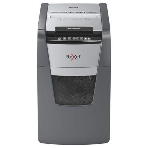 Skartovací stroj, mikrokonfety, 130 listov, REXEL, "Optimum AutoFeed+ 130M"