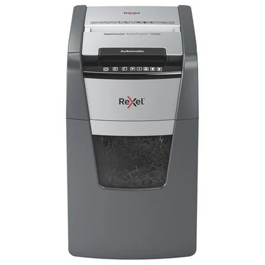 Skartovací stroj, mikrokonfety, 130 listov, REXEL, "Optimum AutoFeed+ 130M"