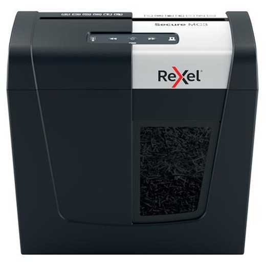 Skartovací stroj, mikrokonfety, 3 listy, REXEL, "Secure MC3"