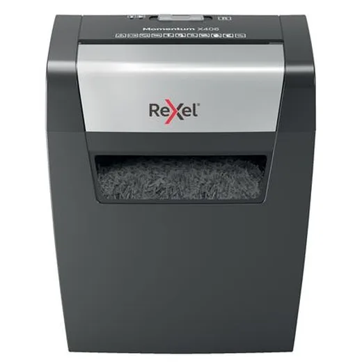 Skartovací stroj, konfety, 6 listov, REXEL, "Momentum X406"