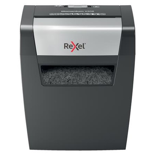 Skartovací stroj, konfety, 8 listov, REXEL, "Momentum X308"