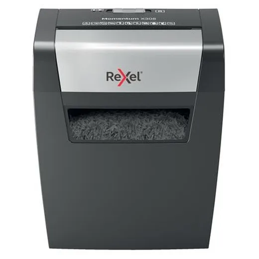 Skartovací stroj, konfety, 8 listov, REXEL, "Momentum X308"