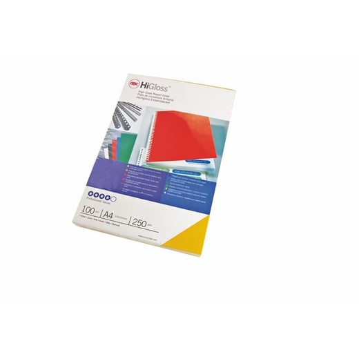 Zadná strana, A4, 250 g, lesklá, GBC "HiGloss", biela