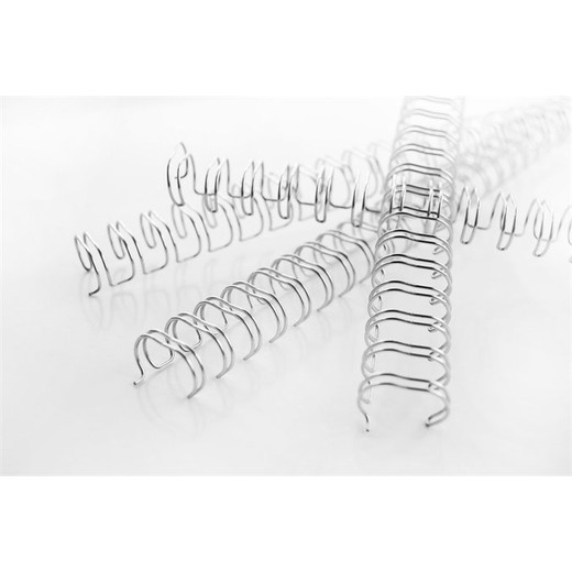 Hrebeň, kovový, 3:1, 6 mm, 55 listov, GBC "WireBind", strieborný