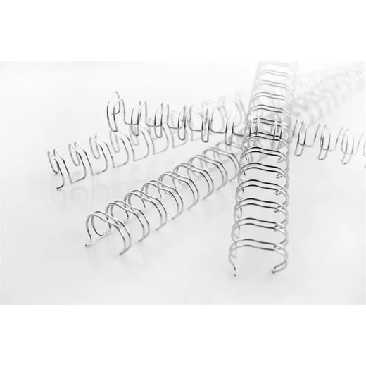 Hrebeň, kovový, 3:1, 6 mm, 55 listov, GBC "WireBind", strieborný