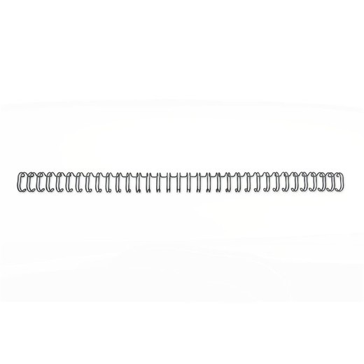 Hrebeň, kovový, 3:1, 8 mm, 70 listov, GBC "WireBind", čierny
