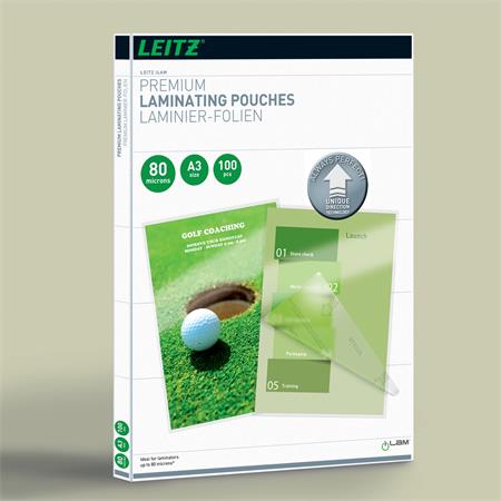Laminovacia fólia, 80 mikr., A3, lesklá, UDT technológia, LEITZ "iLam"