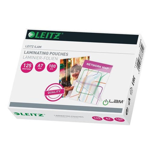 Laminovacia fólia, 125 mikr., A7, lesklá, LEITZ "iLam"