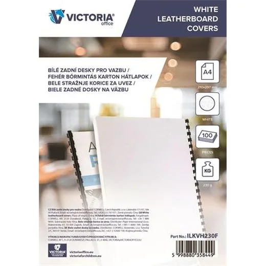 Zadná strana, A4, 230 g, matná, VICTORIA OFFICE, biela