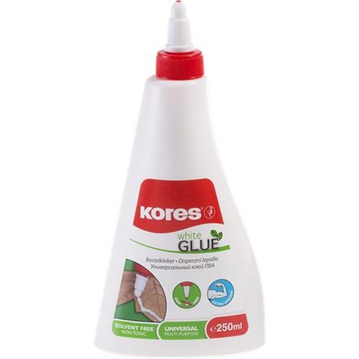 Hobby lepidlo, 250 ml, KORES "White Glue"