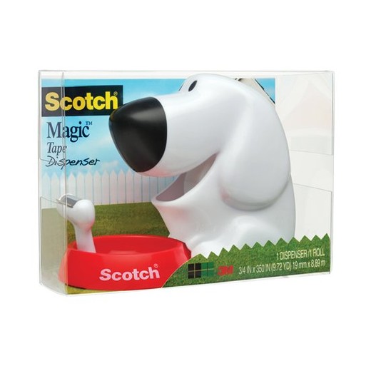 Dispenzor na lepiacu pásku, stolový, s lepiacou páskou, 3M SCOTCH "C31", pes