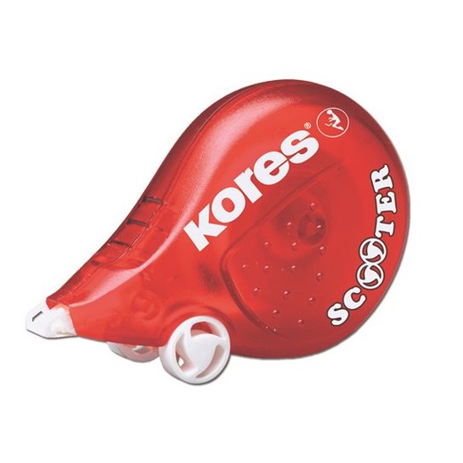 Korekčný roller, 4,2 mm x 8 m, KORES "Scooter", červený