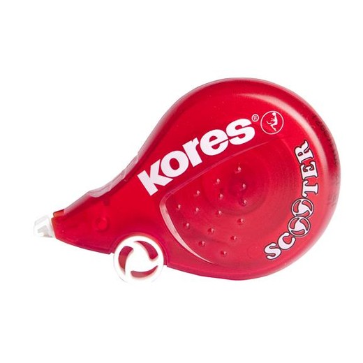 Korekčný roller, 4,2 mm x 8 m, KORES "Scooter" červený