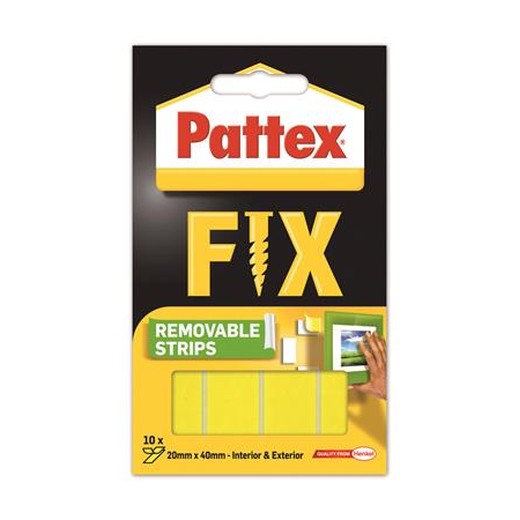 Lepiaci pásik, obojstranný, odstrániteľný, 20 x 40 mm, HENKEL "Pattex Fix"