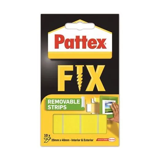 Lepiaci pásik, obojstranný, odstrániteľný, 20 x 40 mm, HENKEL "Pattex Fix"