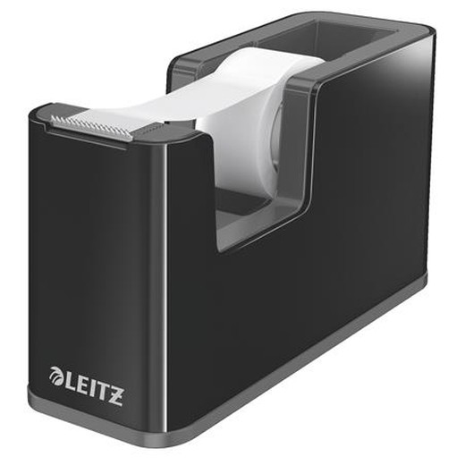 Dispenzor na lepiacu pásku, stolný, naplnený, LEITZ "Duo", čierny