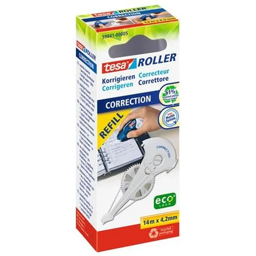 Náplň do korekčného rollera, 4,2 mm x 14 m, TESA "ecoLogo®"