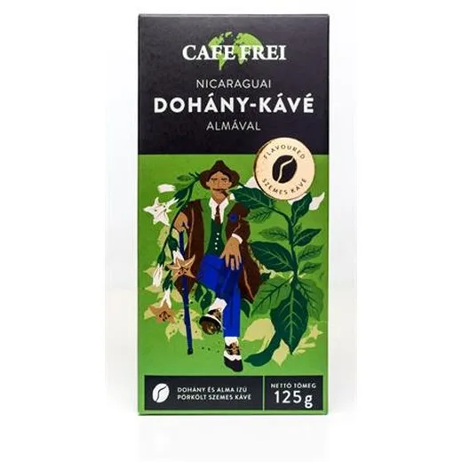 Káva, pražená, zrnková, 125 g, CAFE FREI "Tabaková káva Nicaragua", maďarský popis