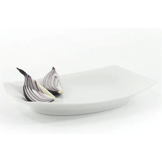 Tácka, porcelán, hranatá, 33 cm ROTBERG, "Quadrate", biela