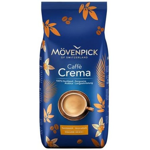 Káva, pražená, zrnková, 1000 g, MÖVENPICK "Caffé Crema"