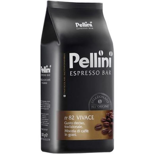 Káva, pražená, zrnková, 500 g, PELLINI "Vivace"