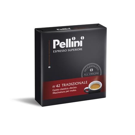 Káva, pražená, mletá, 2x250 g, PELLINI, "Tradizionale"