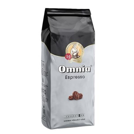 Káva, pražená, zrnková, talianske praženie, 1000 g, DOUWE EGBERTS „Omnia Espresso“