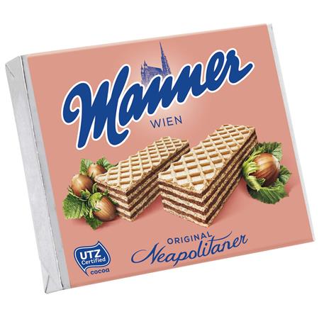 Oplátky s lieskovcovou náplňou, 75g, "Manner Original"