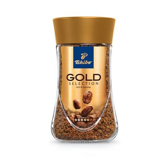 Instantná káva, 200 g, v sklenenej dóze, TCHIBO "Gold Selection"