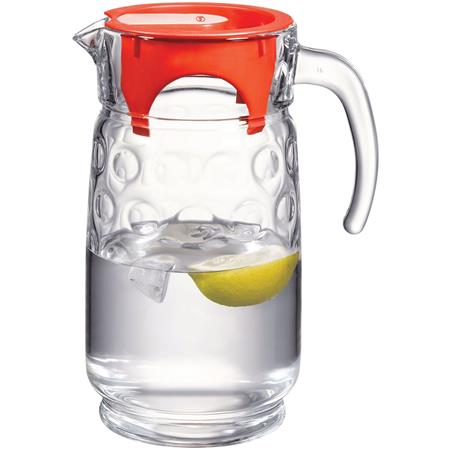 Sklenený džbán, s vekom, sklo, 1,6 l