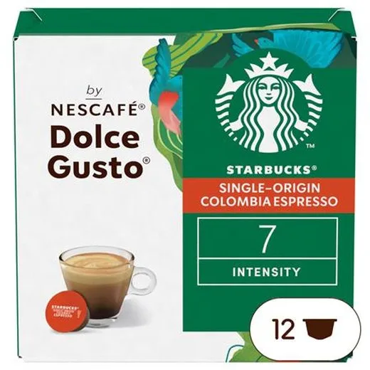 Kávové kapsule, 12 ks, STARBUCKS by Dolce Gusto®, "Espresso Colombia"