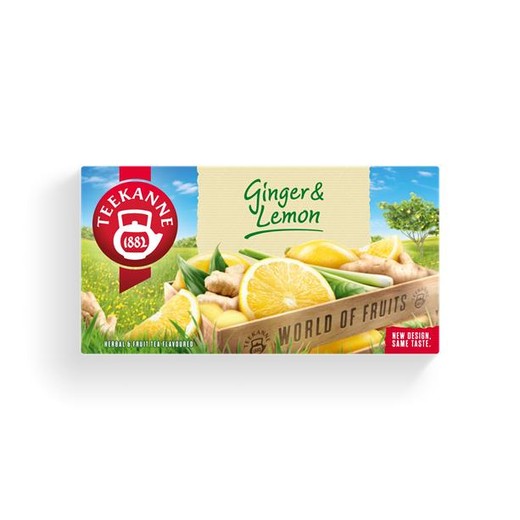 Ovocný čaj, 20x1,75 g, TEEKANNE "World of Fruits", zázvor-citrón