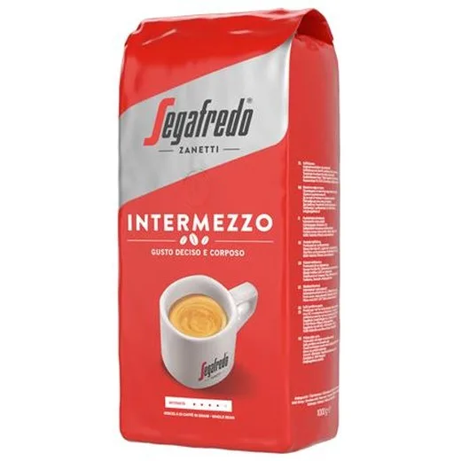 Káva, pražená, zrnková, vákuové balenie, 1000 g, SEGAFREDO "Intermezzo"