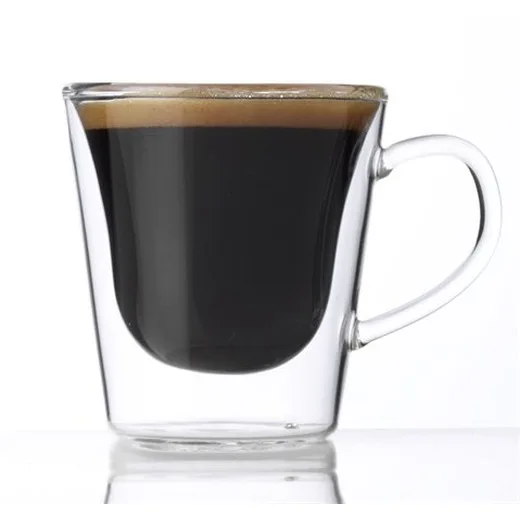 Šálka na espresso, dvojstenné sklo, 12 cl, 2 ks, "Thermo"