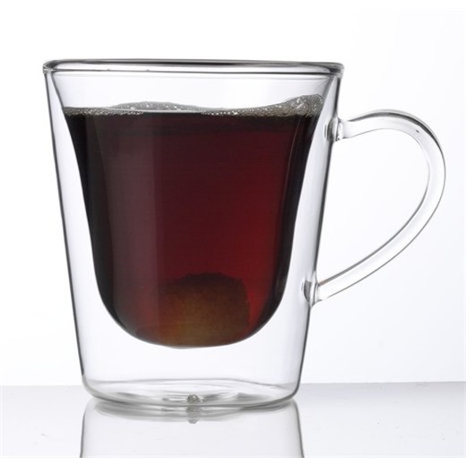 Kávová-čajová šálka, dvojstenné sklo, 29,5 cl, 2 ks, "Thermo"