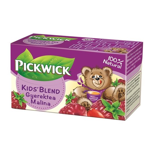 Ovocný čaj, 20x1,5 g, PICKWICK, "Detský čaj", malina