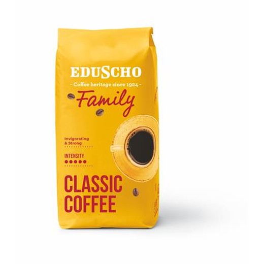 Káva, pražená, zrnková, 1000 g, EDUSCHO "Family"