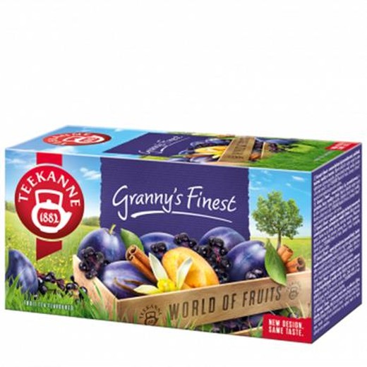 Ovocný čaj, 20x2,5 g, TEEKANNE "Granny Finest", slivka-škorica