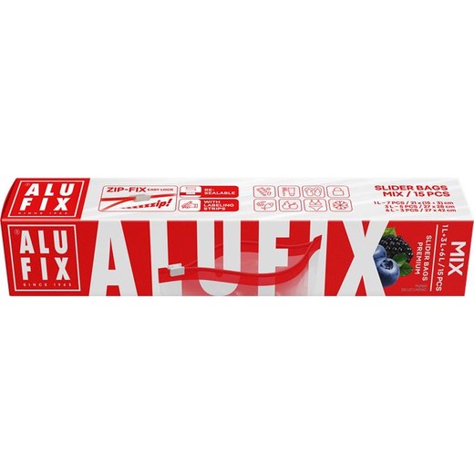 Vrecká na zips, 1 l, 3 l, 6 l, ALUFIX "Zipp Fix"