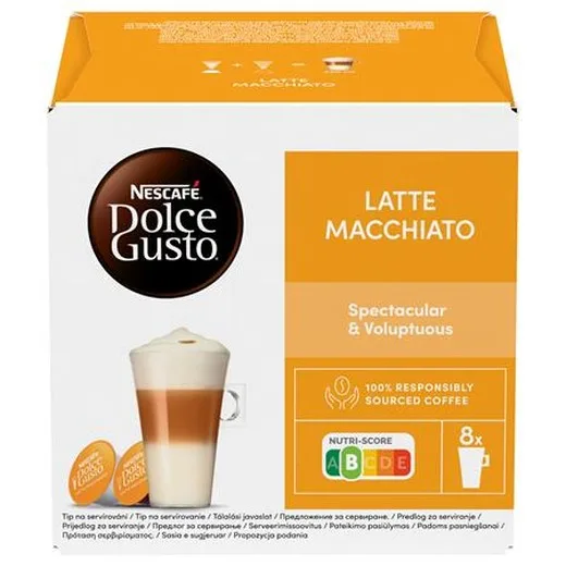 Kávové kapsule, 16 ks, NESCAFÉ DOLCE GUSTO "Latte Macchiato"