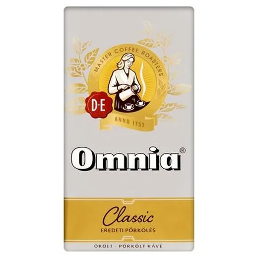 Káva, pražená, mletá, vákuové balenie, 250 g, DOUWE EGBERTS "Omnia"