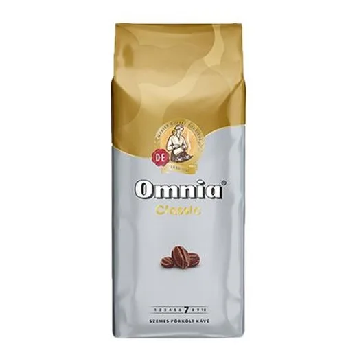 Káva, pražená, zrnková, vákuové balenie, 1000 g, DOUWE EGBERTS "Omnia"