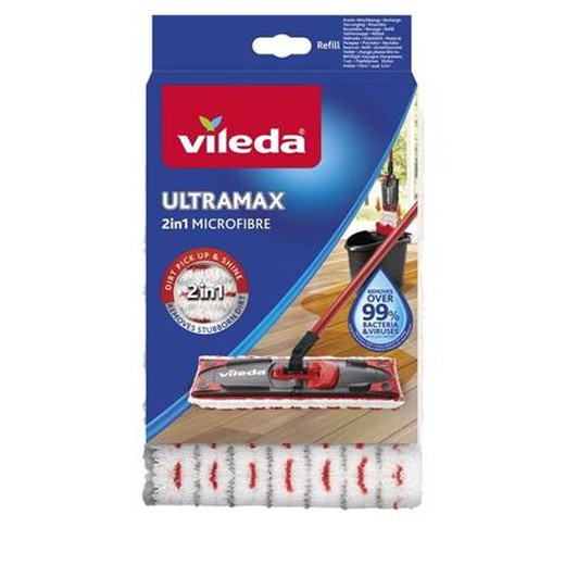 Mop, náhradný, plochý, 2 v 1, VILEDA "Ultramax"